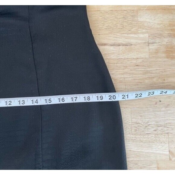 Maggie London Y2K Sheath Dress 10 Black Snake Mini Club Acetate Goth Witch NWT - Picture 7 of 8